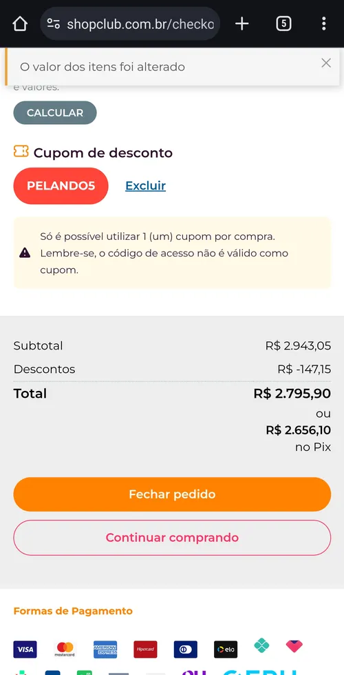 Imagen na descrição da promoção