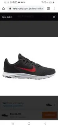 Tênis Nike Downshifter 9 Masculino - Preto e Vermelho | R$136