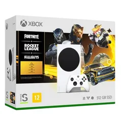 [1200 AME SC] Xbox Series S - Pacote Fortnite, Rocket League e Fall Guys