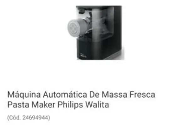 [AME R$403] Máquina Automática De Massa Fresca Pasta Maker Philips Walita | R$475