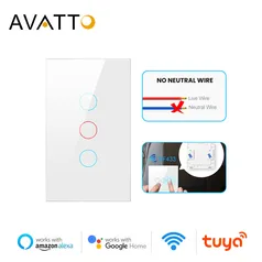 Interruptor De Luz Sem Fio Neutro Necessário, Tuya App Avatto Wifi 