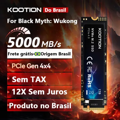 KOOTION M2 SSD NVMe Gen 4/3 M.2 SSD 256GB Disco rígido sólido M2 PCIe 4.0x4 2280 SSD Drive laptop PS5