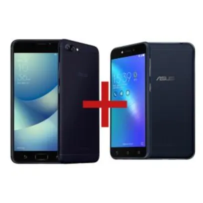 ZenFone 4 Max 3GB/32GB Preto + Zenfone Live Preto Tela: 5,5” HD IPS Câmera: Dual: 13MP + 5MP / 8 MP Memória: 32 GB / 3 GB Conectividade: 4G - Câmera Dupla com Wide