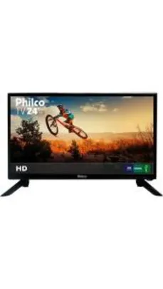 TV LED 24" Philco PTV24N92D Full HD com Conversor Digital 1 HDMI 1 USB Sleep timer - 60Hz por R$ 490