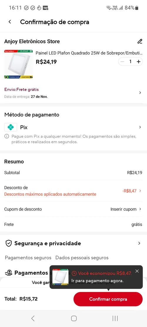 Imagem na descrição da promoção