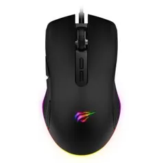 Mouse Gamer Havit MS877 RGB, 2400 DPI, 7 Botões, Black | R$57