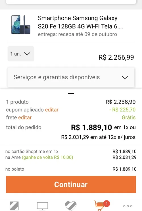 Imagem na descrição da promoção