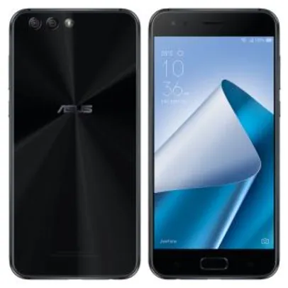 ASUS ZenFone 4 4GB/64GB Preto Tela: 5,5" Full HD Câmera: Dual: 12MP + 8MP / 8 MP Memória: 64 GB / 4 GB Conectividade: 4G