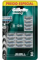 Carga para Aparelho de Barbear Gillette Mach3 - 16 Unidades