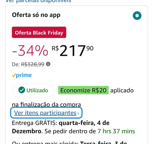 Imagem na descrição da promoção