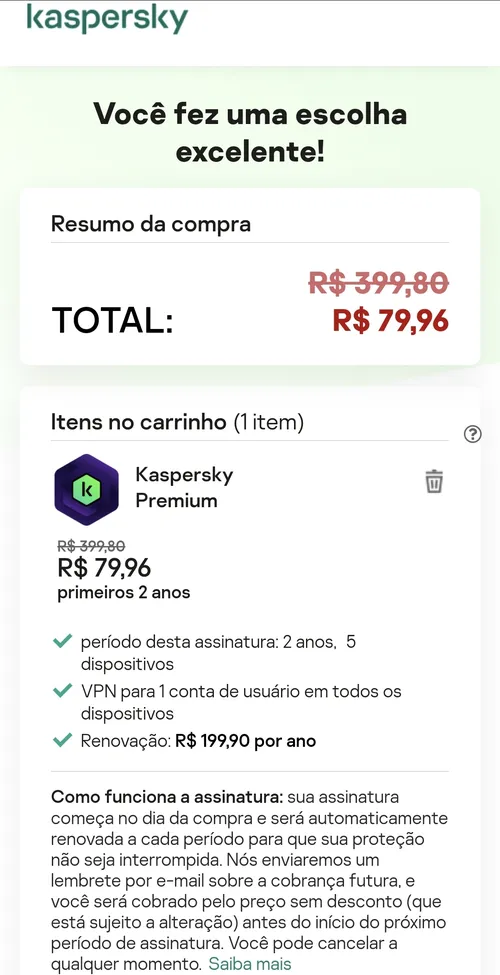 Imagem na descrição da promoção