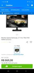 Monitor Samsung 27' 1ms 75hz FHD | R$869