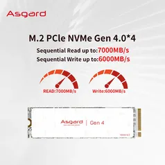 SSD Asgard AN4 Plus 1TB, GEN4X4, M.2 2280, PCi-e 4.0, NVMe