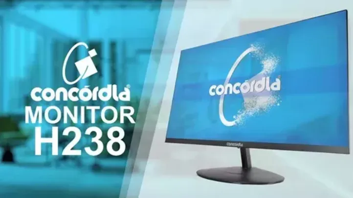 Monitor Concórdia 23,8" 75 Hz Full HD, 5 ms Hdmi | Vga Com Vesa, Borda Fina