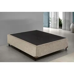 Base Cama Box Casal Suede 138x188 Bege