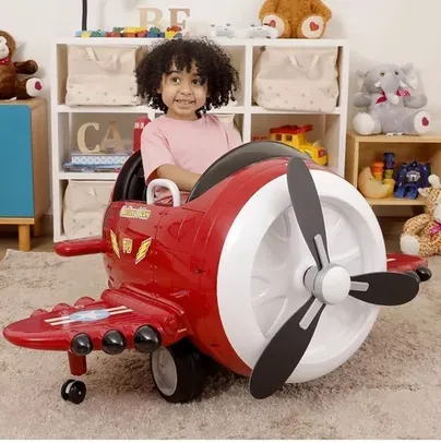 [AME SC R$207] Carro Avião elétrico infantil  Brink+ - Vermelho 