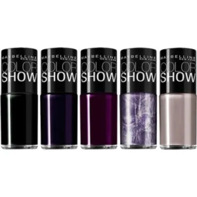 Kit 5 Esmaltes Maybelline Color Show (várias cores) - R$16,90