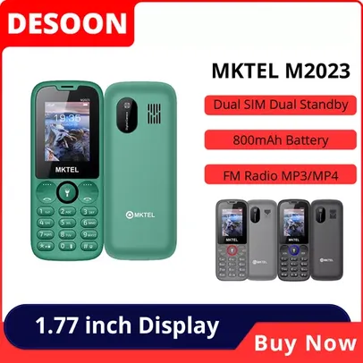 [1ª Compra R$24] Celular Dual Sim Feature Phone Mktel M2023