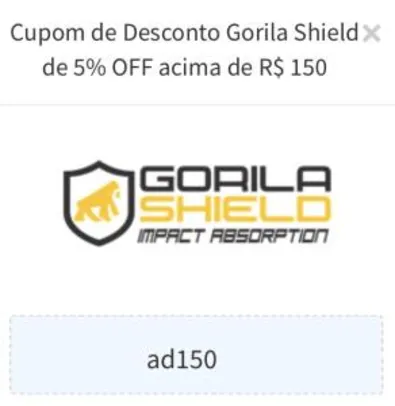 5% OFF em Compras acima de R$150 na Gorila Shield | Pelando