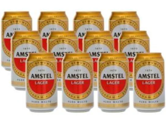 [Clientes Selecionados] Cerveja Amstel Pilsen 350ml - 12 unidades | R$20