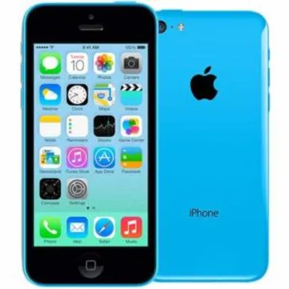 Apple Iphone 5C (A1507) 32GB Single, 4G, IOS, Câm 8MP, Tela 4.0'', Wi Fi Azul