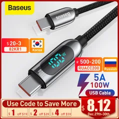 Baseus PD 100W/66W USB C Cable for MacBook 2021 