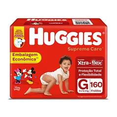 [Rec] HUGGIES Fralda Supreme Care G - 160 fraldas, Cor: Vermelho