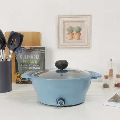 [R$25,19 AME SC] Panela Elétrica Multicooker Azul  - Fun Kitchen