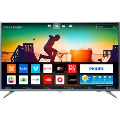 [R$: 1.511 AME] Smart TV LED 55" Philips Ultra HD 4k - 12x S/Juros