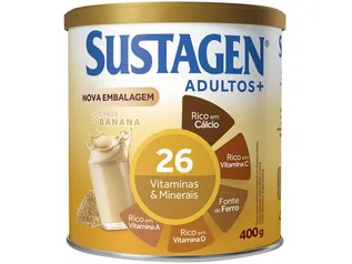 [LV4 PG1] Complemento Alimentar Sustagen Adultos+ - 400g 1 Unidade Banana | R$12