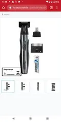 Aparador de Pêlos Wahl Clipper Quick Style Lithium Trimmer Sem Fio Prata/Preto - à Pilha