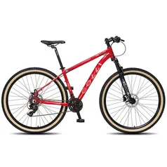 Bicicleta Aro 29 Colli Alure 21 Marchas, Câmbio Shimano, Freios Hidráulicos e Quadro Alumínio - Verm