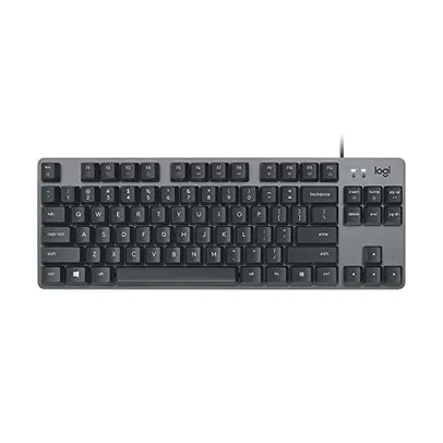 Teclado Mecânico com fio Logitech K835 TKL com Estrutura de Alumínio e Switch Red Linear