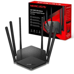 Roteador Mercusys MR50G, Dual-Band, AC1900 Mbps 2.4Ghz e 5Ghz. MU-MIMO 3X3 6 Antenas IPv6 - MR50G