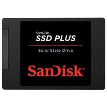SSD Sandisk Plus, 240GB, Sata III, Leitura 530MBs e Gravação 440MBs - R$283