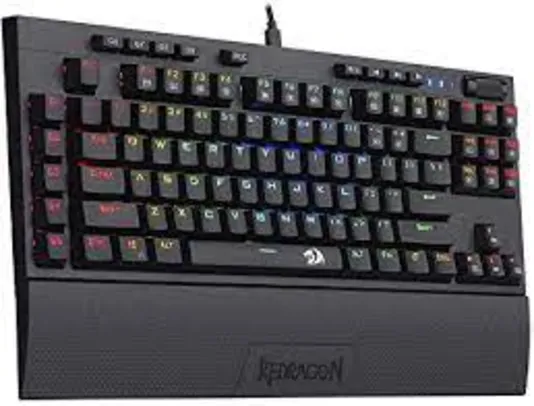 Teclado Óptico-Mecânico Gamer Redragon BroadSword Pro RGB, Switch Redragon Blue, ABNT2 - K588 RGB