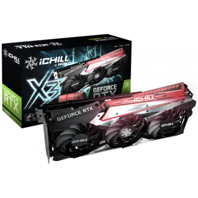 Placa de Vídeo INNO3D GeForce RTX 3060 iCHILL X3 RED, 12GB, LHR, GDDR6, DLSS, Ray Tracing, C30603-12