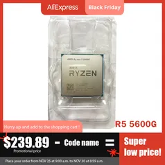 Amd ryzen 5 5600g r5 5600g 3.9ghz seis núcleo doze linha 65w processador cpu 