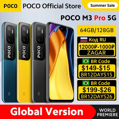 Smartphone XIAOMI POCO M3 PRO 5G 5000 mAh - 128 GB | R$880