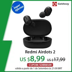 Fones de ouvido Xiaomi redmi airdots 2 |   R$ 48.5