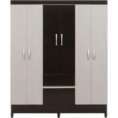 [SHOPTIME] Guarda-Roupa 6 Portas Flash 2 Gavetas Cinza/Preto - Demobile - R$300