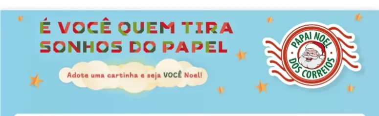 Campanha Papai Noel dos Correios 2021.(de 11/11/2021 a 20/12/2021)