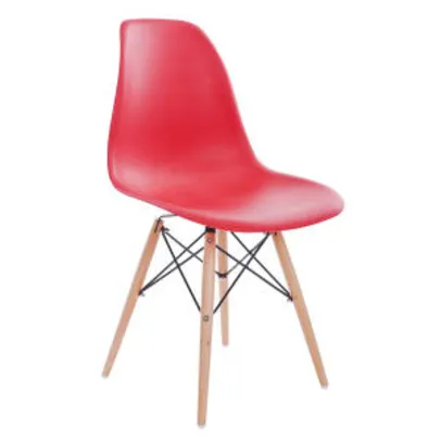 Cadeira Eames Base Eiffel em Aço Vermelha - R$89