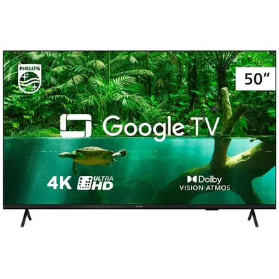 [App] Smart TV 50 Ultra HD 4K Philips 50PUG7408/78 com Google TV, HDR10+, Dolby Vision, Dolby Atmos, Bluetooth 5.0 e Chromecast Integrado