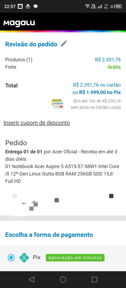 Imagem na descrição da promoção