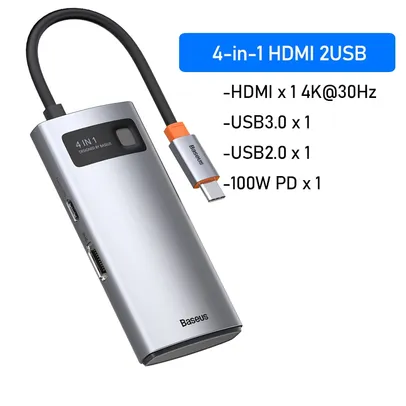 [Amanhã 27/06] HUB USB TIPO C 4 em 1 | BASEUS 