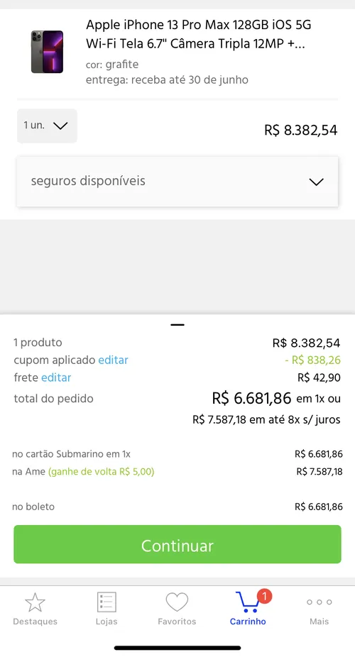 Imagem na descrição da promoção