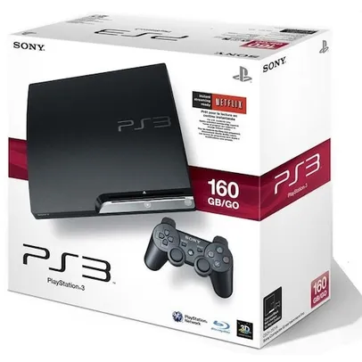 Console Sony Playstation 3 Slim HD 160GB com cabo Hdmi