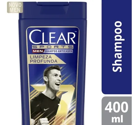 Shampoo Anticaspa Clear Sports Men Limpeza Profunda 400ml | R$14