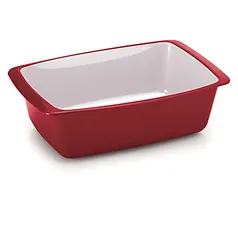 Travessa Retangular Duo Chef, Plasútil, Vermelho, 460 ml